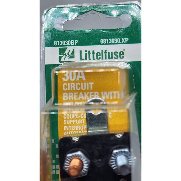 Littelfuse 30A Circuit Breaker with Bracket OEM 813030BP 0813030.XP - Picture 6 of 16